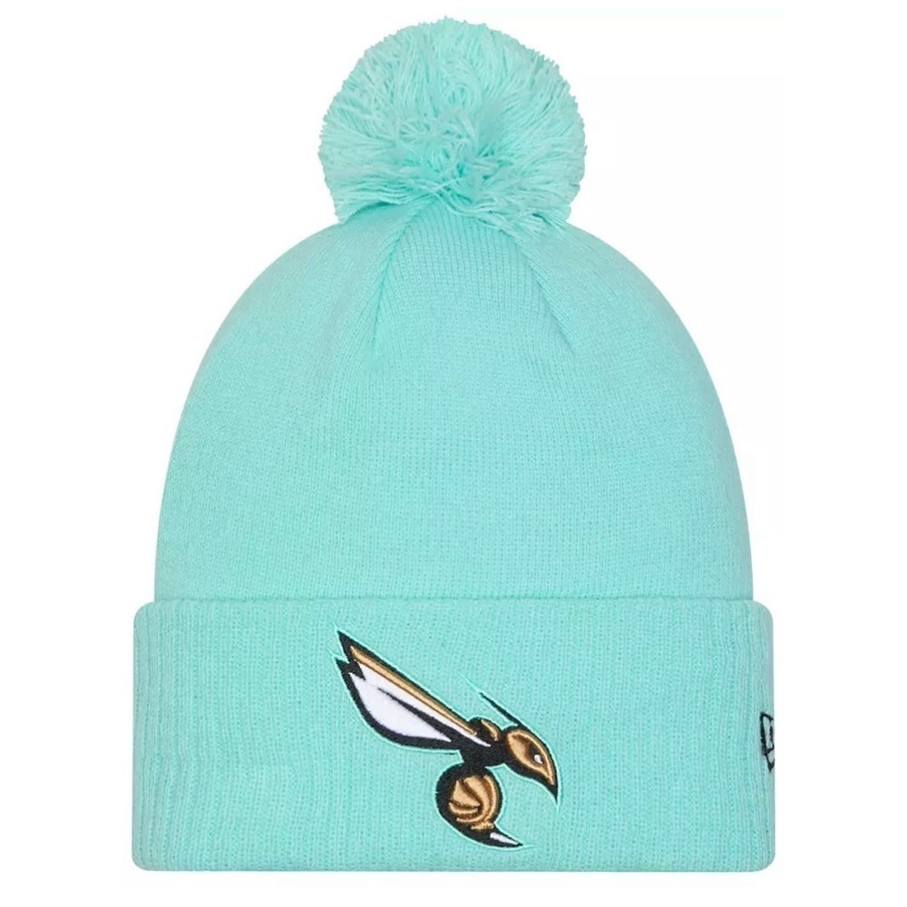 New Era Mint Green Knit Hat Embroidered